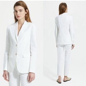 Theory blazer eco crunch wash white size 0